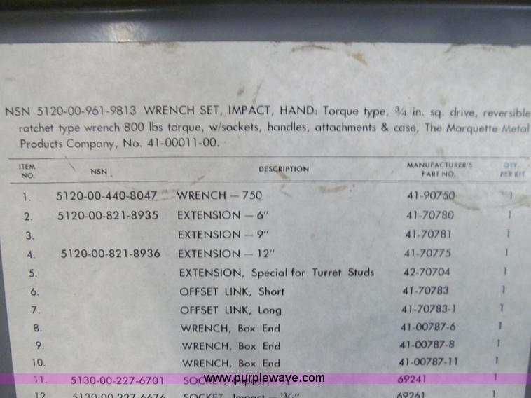 image for item O9136 Marquette 3/4" multiplier set
