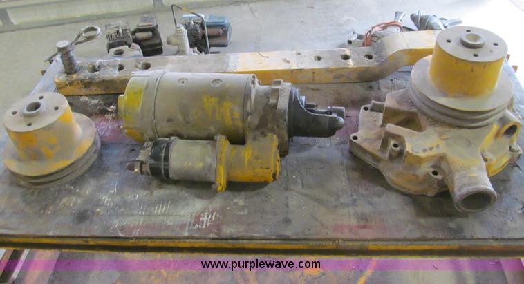 image for item O9143 Yellow work cart and assorted John Deere parts