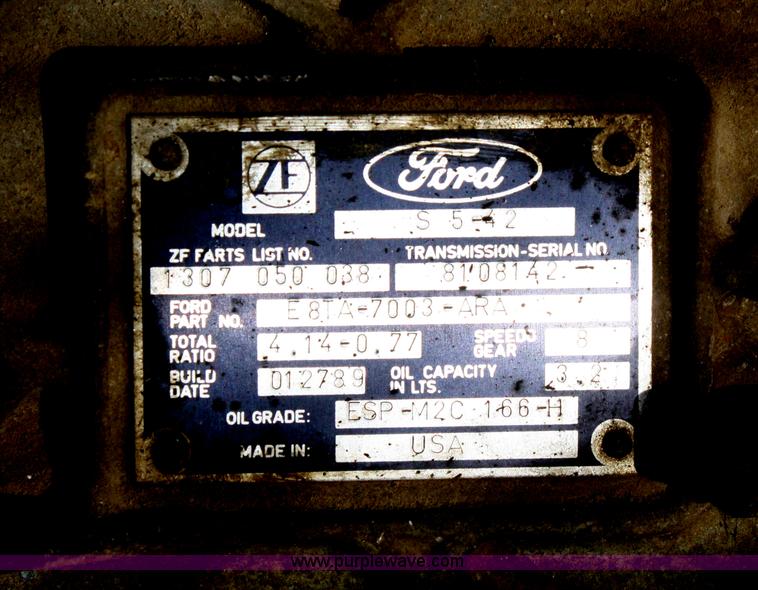 image for item U9729 Ford five speed manual transmission