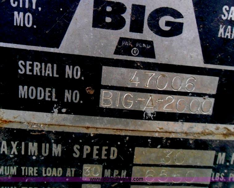 image for item AB9231 Big A 2000 self propelled sprayer