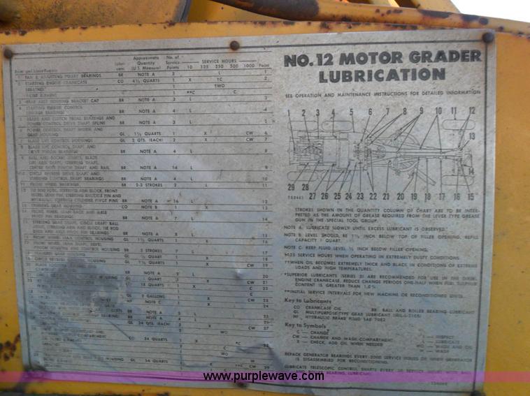 image for item AB9238 1966 Caterpillar 12E motor grader