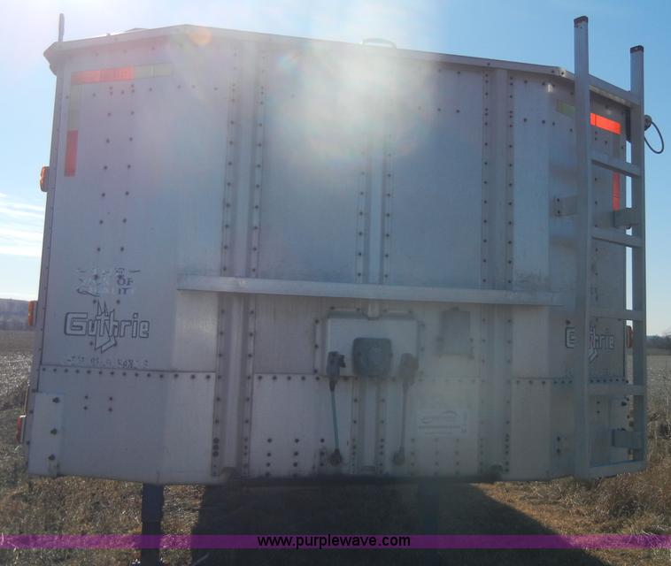 image for item D4582 1980 Guthrie double hopper grain trailer