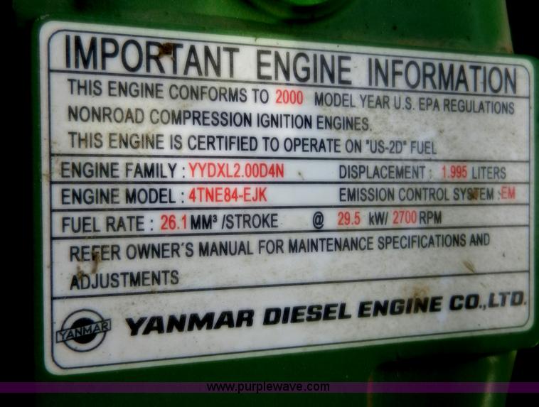 image for item D4598 2000 John Deere 990 MFWD tractor