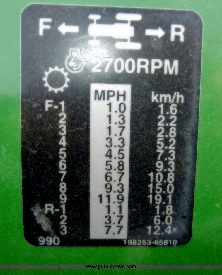 image for item D4598 2000 John Deere 990 MFWD tractor