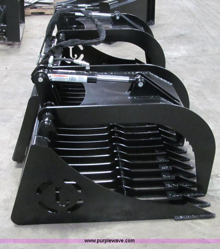 image for item F5895 84" skid steer skeleton rock grapple bucket