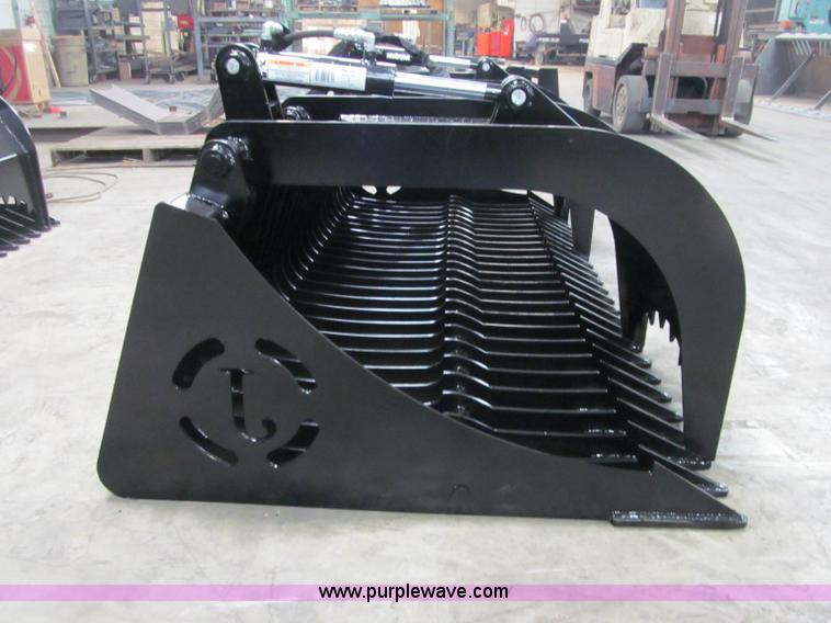 image for item F5895 84" skid steer skeleton rock grapple bucket