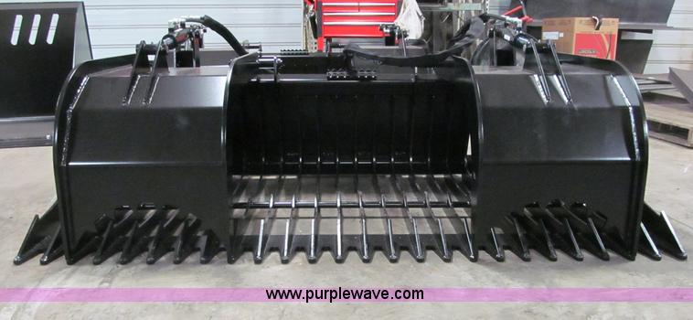 image for item F5895 84" skid steer skeleton rock grapple bucket