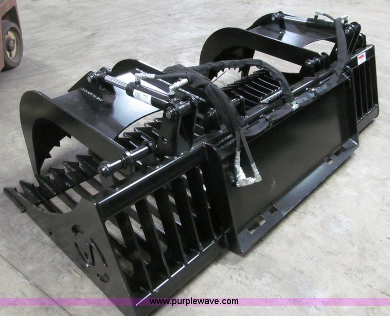 image for item F5896 74" skid steer skeleton rock grapple bucket