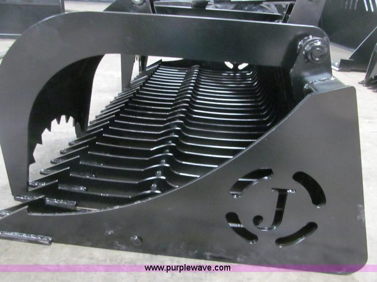 image for item F5896 74" skid steer skeleton rock grapple bucket