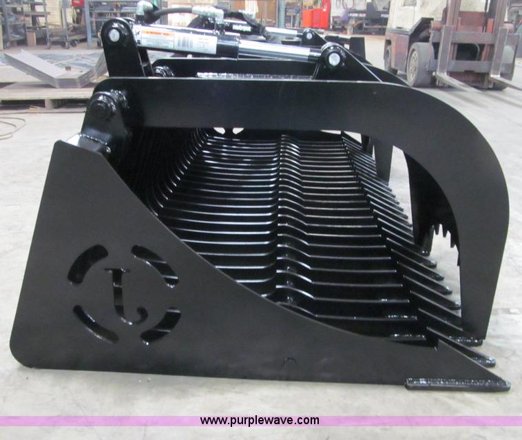image for item F5896 74" skid steer skeleton rock grapple bucket