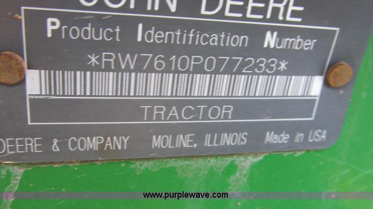 image for item G5628 2002 John Deere 7610 MFWD tractor