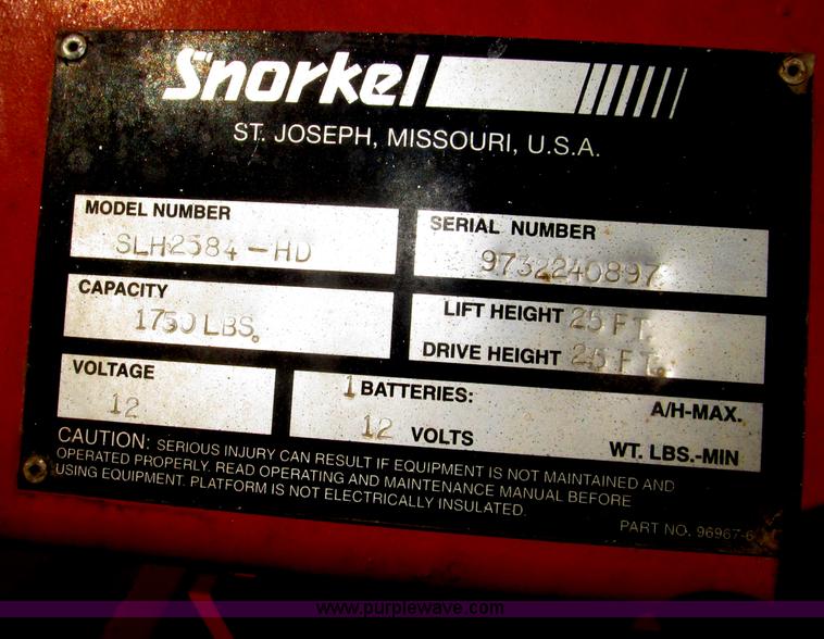 image for item B5326 Snorkel SLH2584HD RT scissor lift