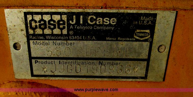 image for item B5334 1995 Case 580 Super L extendahoe backhoe