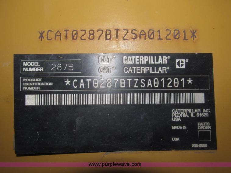 image for item B5339 2005 Caterpillar 287B track skid steer