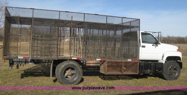 image for item B8349 1992 GMC TopKick concrete form cage truck