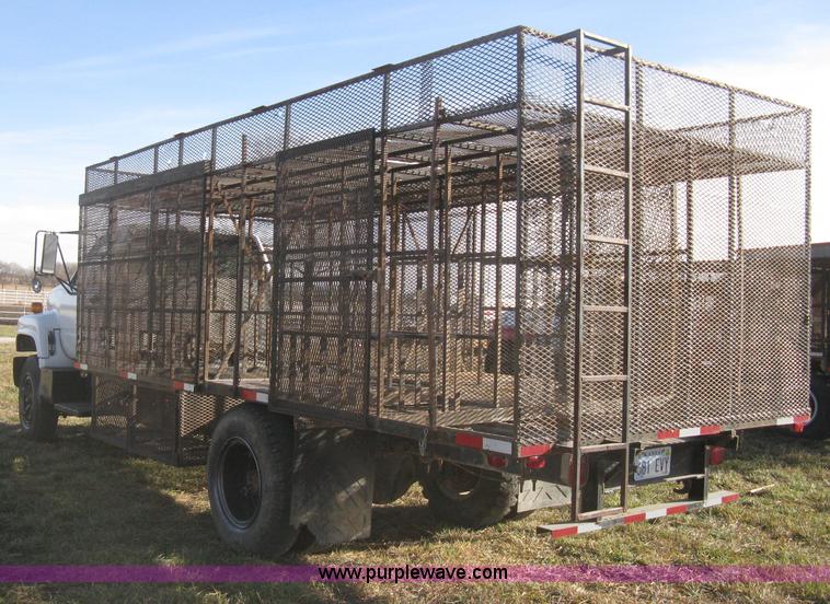 image for item B8349 1992 GMC TopKick concrete form cage truck