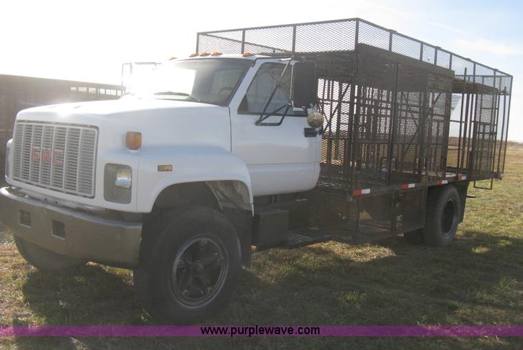 image for item B8349 1992 GMC TopKick concrete form cage truck