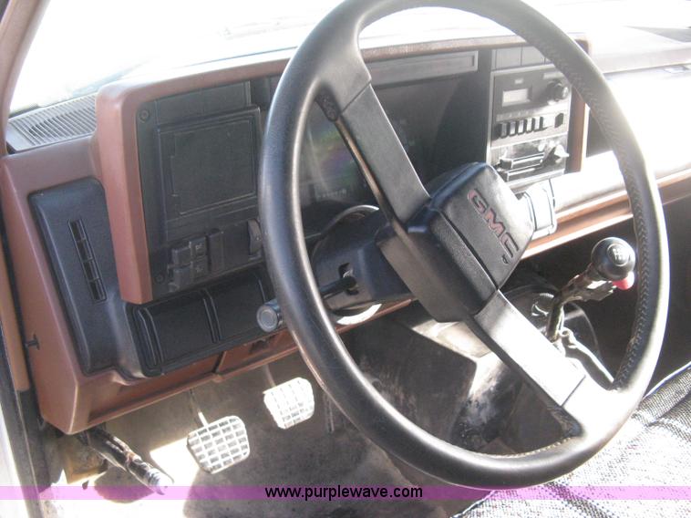 image for item B8349 1992 GMC TopKick concrete form cage truck