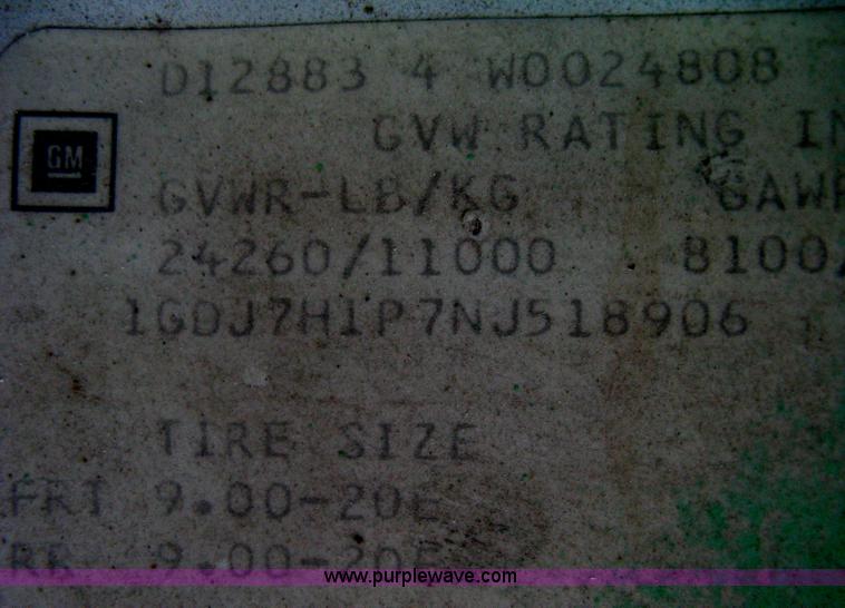 image for item B8349 1992 GMC TopKick concrete form cage truck