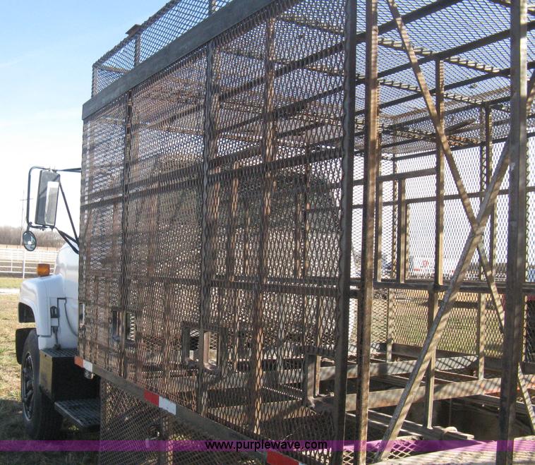 image for item B8349 1992 GMC TopKick concrete form cage truck