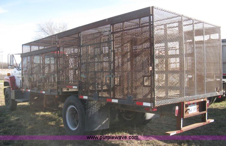 image for item B8491 1991 GMC TopKick SLE concrete form cage truck