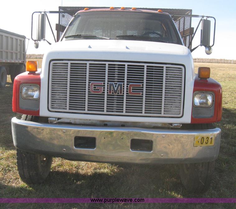 image for item B8491 1991 GMC TopKick SLE concrete form cage truck