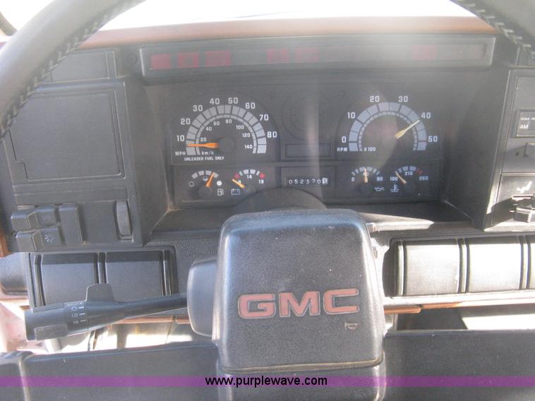 image for item B8491 1991 GMC TopKick SLE concrete form cage truck