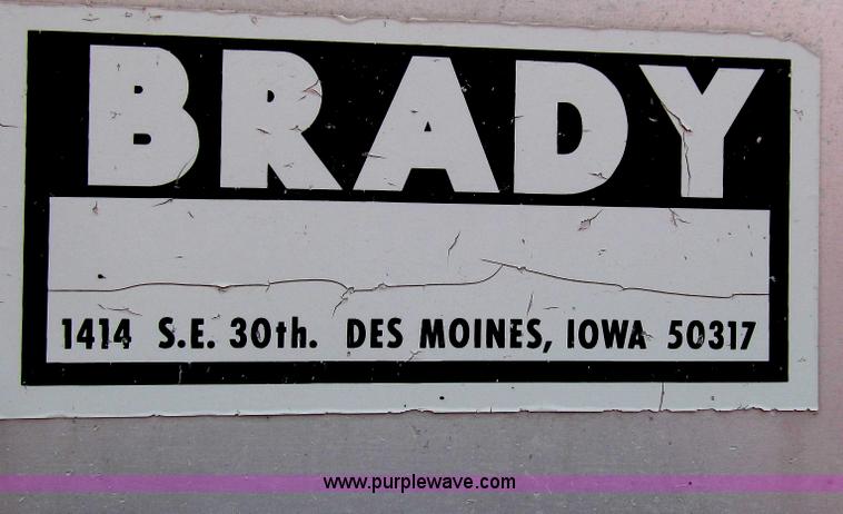 image for item E3689 1997 Brady Equipment pup trailer