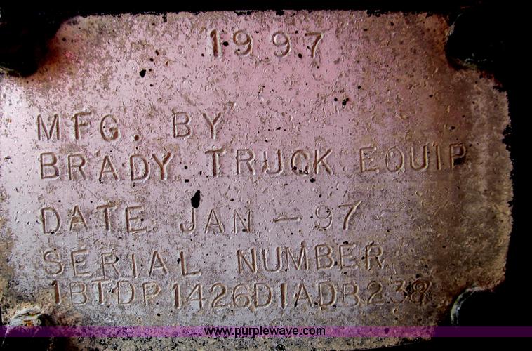 image for item E3689 1997 Brady Equipment pup trailer