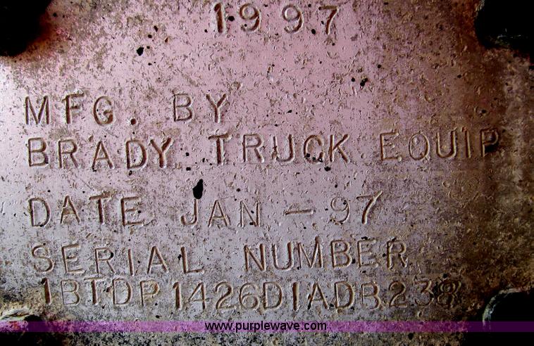 image for item E3689 1997 Brady Equipment pup trailer