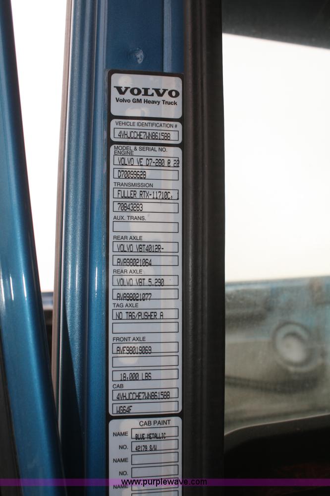 image for item F2712 1998 Volvo WG dump truck