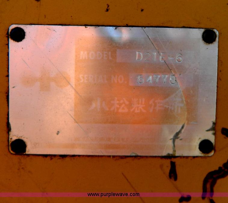 image for item G7611 1990 Komatsu D21E-6 dozer