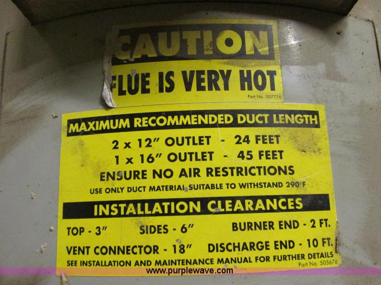 image for item E7065 Frost Fighter IDF500 ductable portable kerosene heater