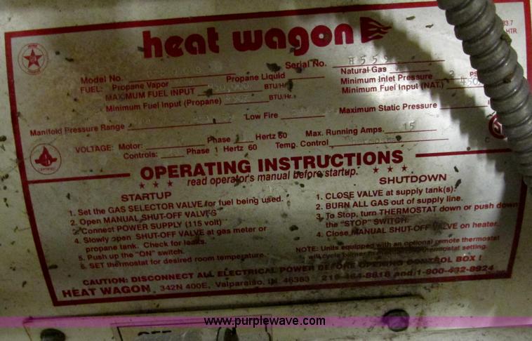 image for item E7066 Heat Wagon 1800B propane or natural gas heater