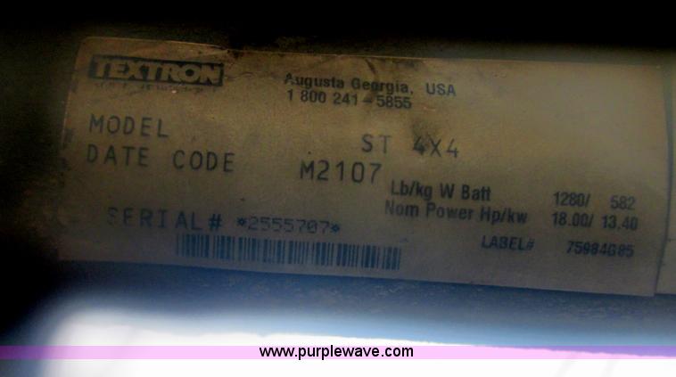 image for item E7069 2007 EZ-GO ST UTV