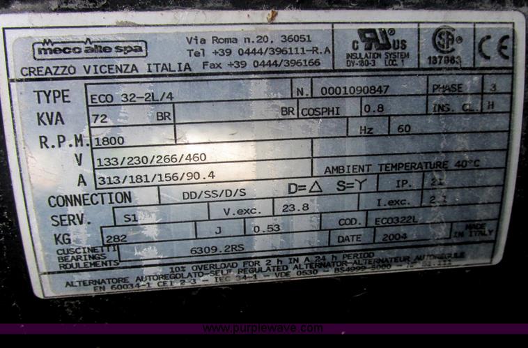 image for item E7088 Wacker G70 generator