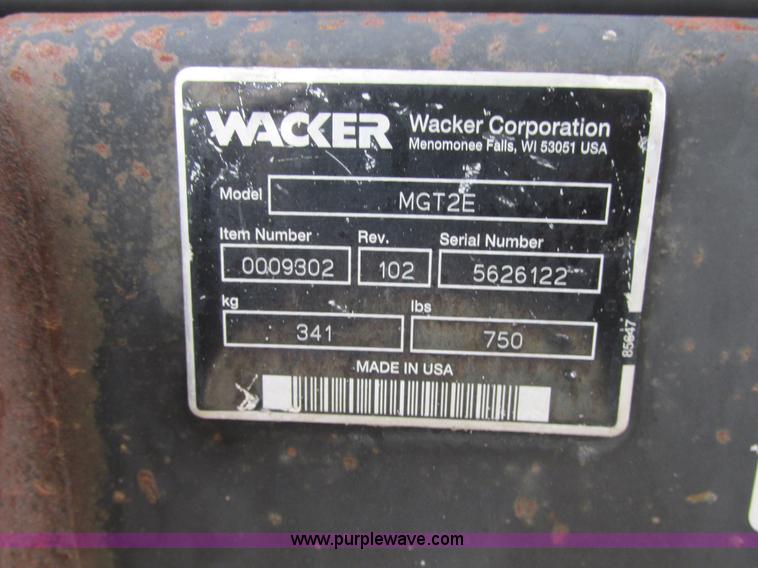 image for item E7088 Wacker G70 generator