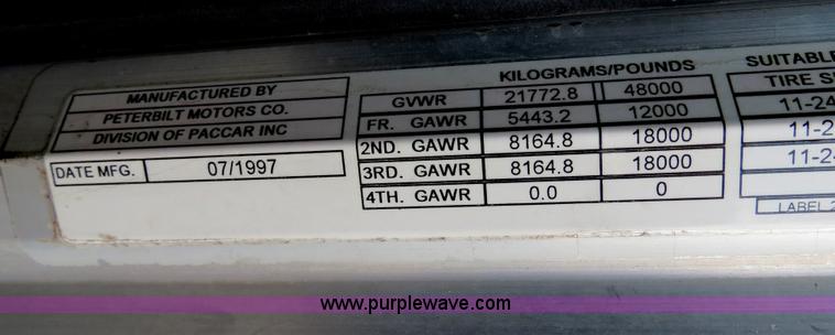 image for item B4584 1998 Peterbilt 377 semi truck