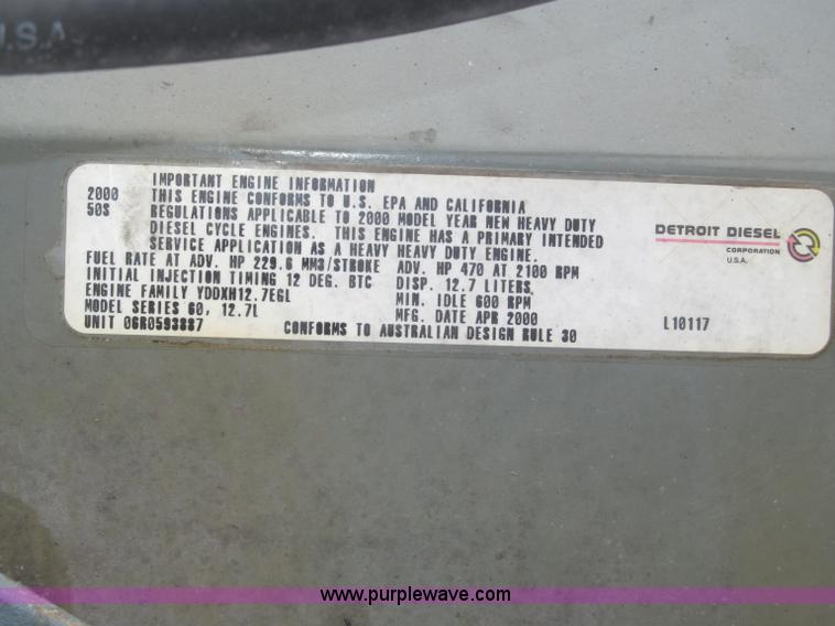 image for item B5349 2001 Freightliner Century Class day cab semi truck