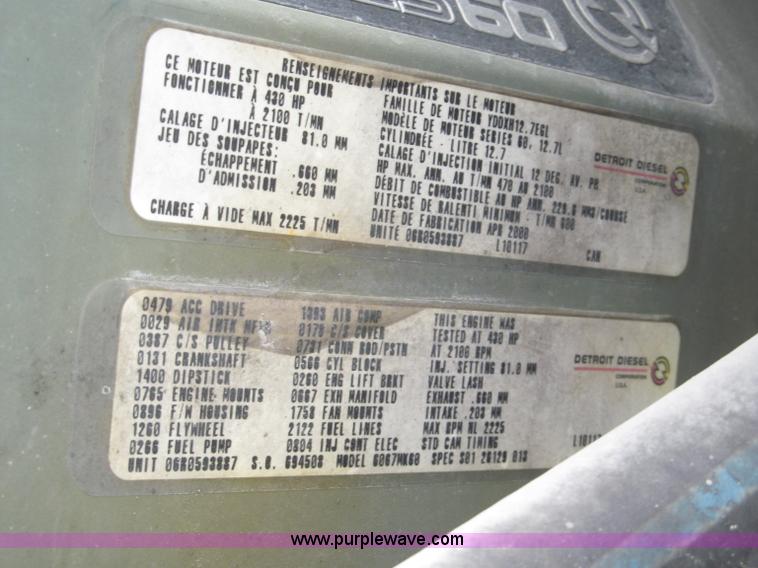 image for item B5349 2001 Freightliner Century Class day cab semi truck