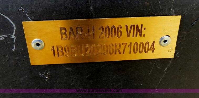 image for item B4565 2006 Bar H sprayer/equipment trailer