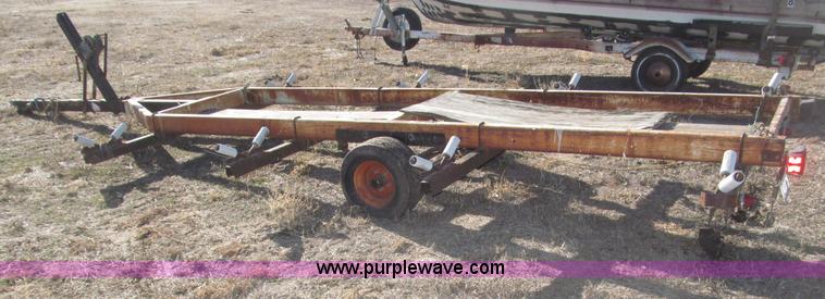 image for item B5329 1972 ShorLine 16' pontoon boat trailer