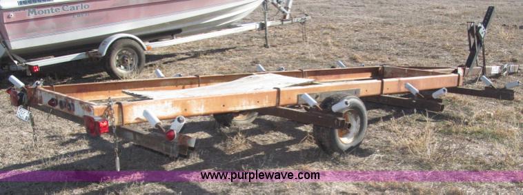 image for item B5329 1972 ShorLine 16' pontoon boat trailer