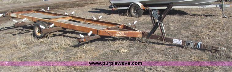 image for item B5329 1972 ShorLine 16' pontoon boat trailer