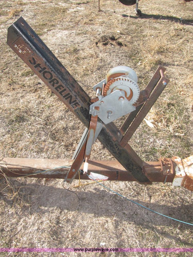 image for item B5329 1972 ShorLine 16' pontoon boat trailer