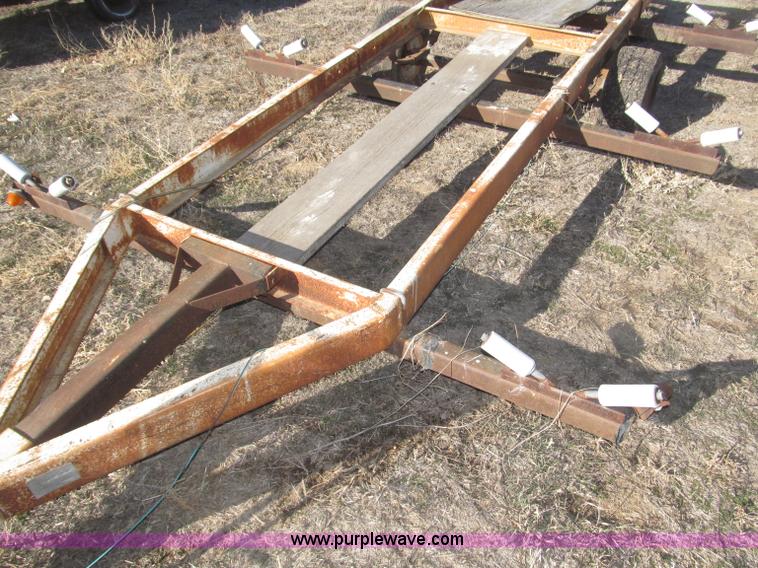 image for item B5329 1972 ShorLine 16' pontoon boat trailer