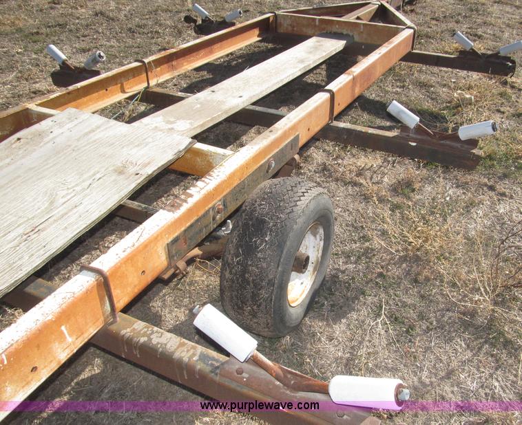 image for item B5329 1972 ShorLine 16' pontoon boat trailer