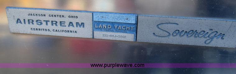 image for item B5337 1976 Airstream S0V31 31' travel trailer