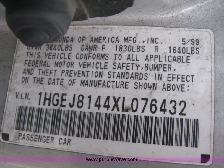 image for item B8402 1999 Honda Civic EX