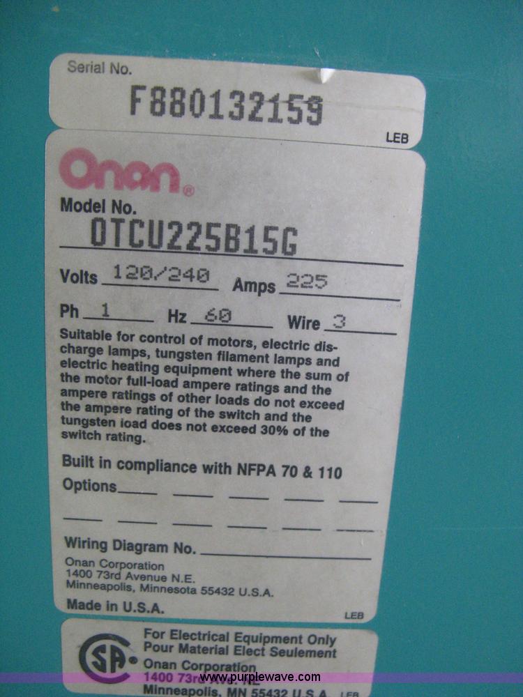 image for item B8419 Onan 30 EK generator